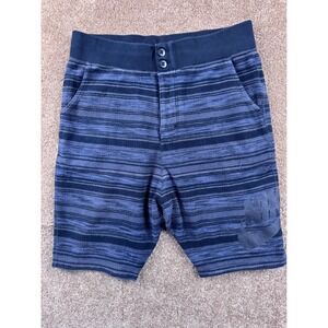 Nike FC Mens Gray Black Striped French Terry Athletic Shorts XL Sportswear